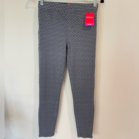 Spanx Ankle Jean-ish Leggings in Painted Dot - Picture 1 of 14